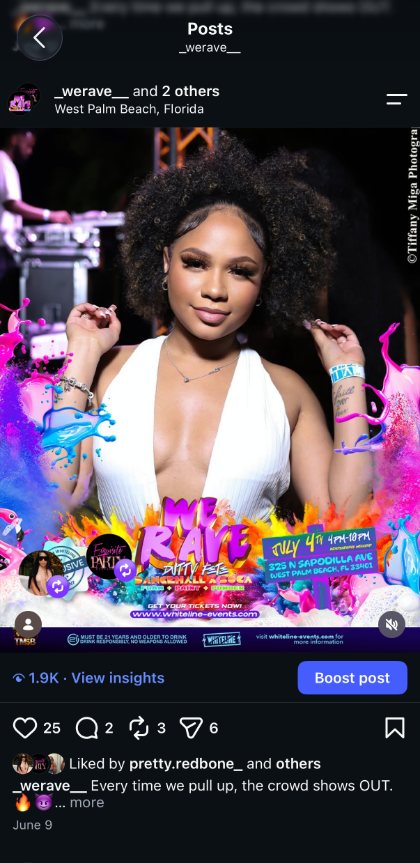 Flyer + photo · post-event