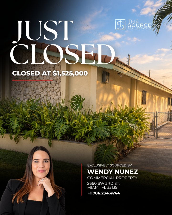 Just closed · commercial property, Miami